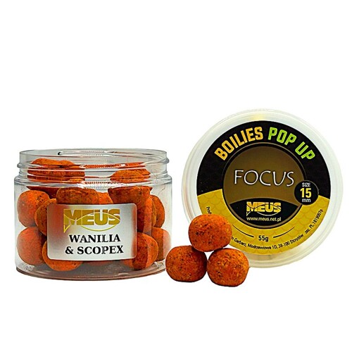 Boilies Focus Pop Up Vanilka - Scopex 15 mm