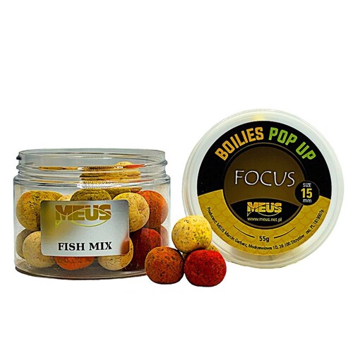 Boilies Focus Pop Up Fish Mix 15 mm
