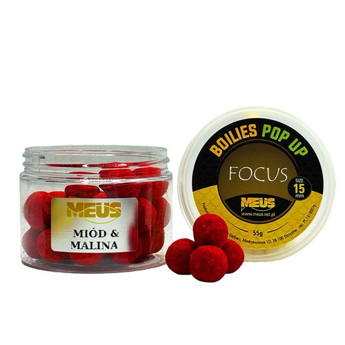 Boilies Focus Pop Up Med - Malina 15 mm