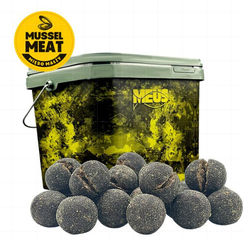 Boilies Challenge Hard Mussel meal 20 mm (Mušle slávky) + kbelík zdarma