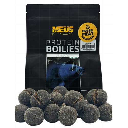 Boilies Challenge Hard Mussel meal 24 mm (maso ze slávek)